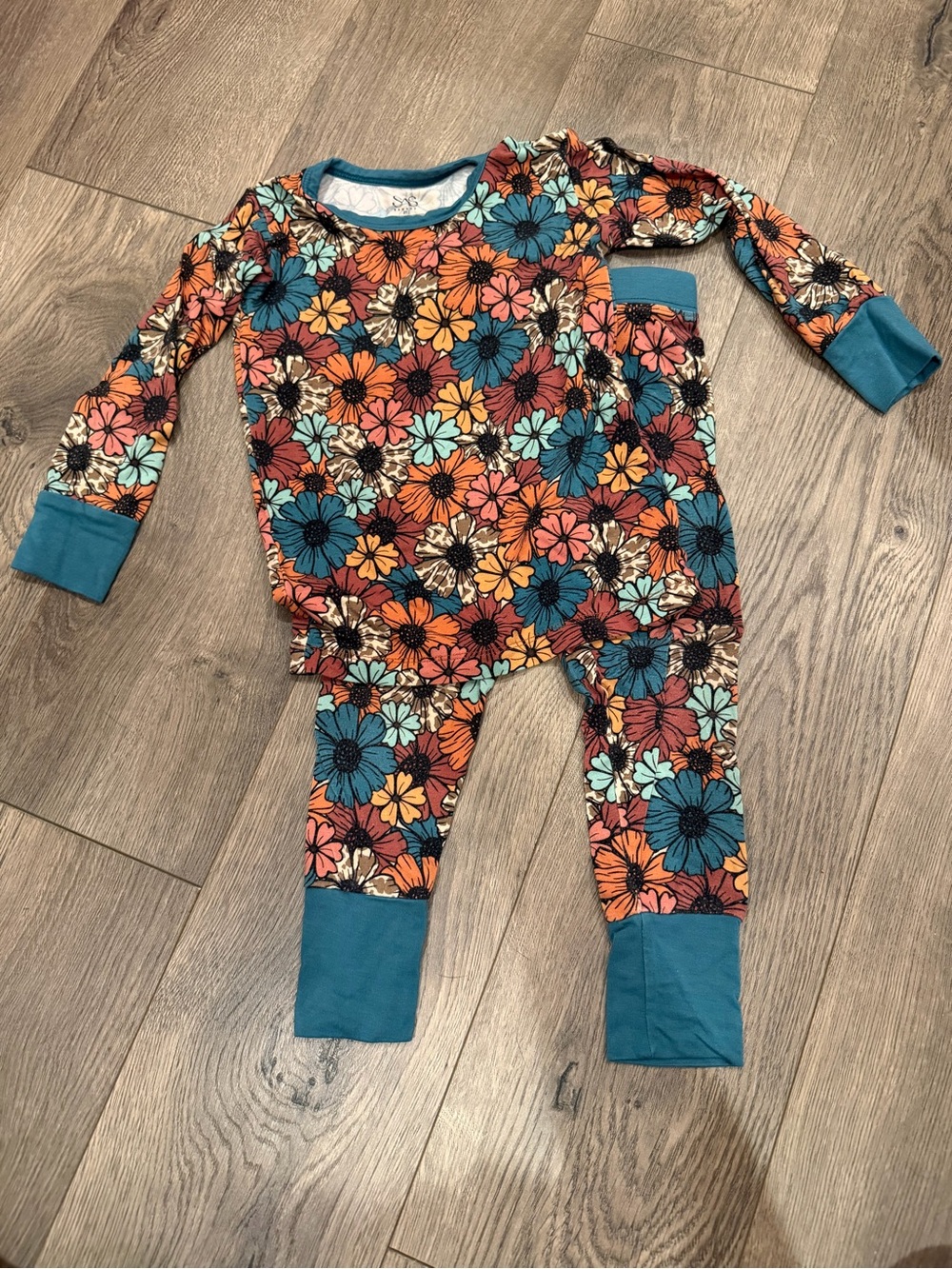 SAS Floral Two-Piece Kids Bamboo Pajama Set